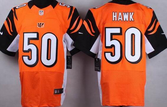 Nike Cincinnati Bengals 50 Hawk orange Elite nfl Jerseys