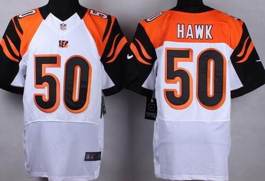 Nike Cincinnati Bengals 50 Hawk white Elite nfl Jerseys