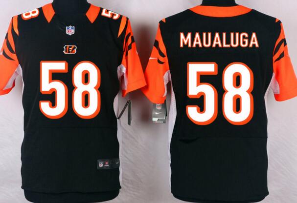 Nike Cincinnati Bengals 58 Rey Maualuga elite black men NFL football Jerseys