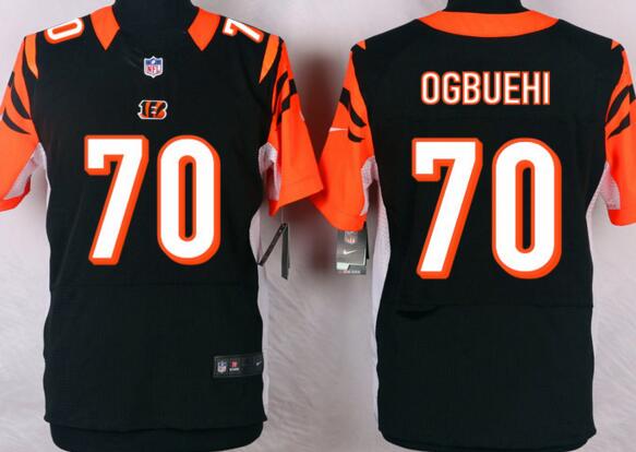 Nike Cincinnati Bengals 70 Cedric Ogbuehi Elite black men nfl football Jerseys