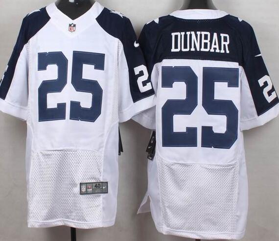 Nike Dallas Cowboys 25 Dunbar White Thankgivings Elite Jerseys