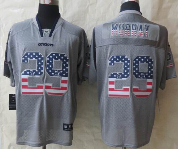Nike Dallas Cowboys 29 DeMarco Murray USA Flag Fashion Grey Elite Jerseys