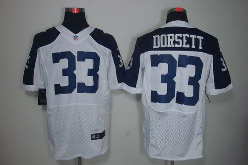 Nike Dallas Cowboys 33 DORSETT  white elite Thankgivings NFL Jerseys