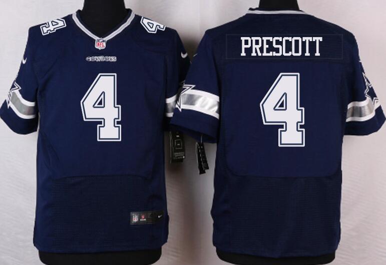 Nike Dallas Cowboys 4 Dak Prescott elite dark Blue NFL jersey