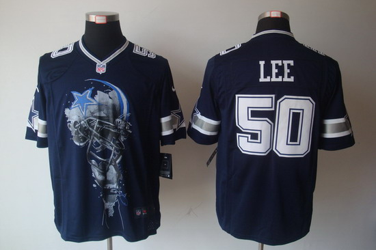 Nike Dallas Cowboys 50 LEE Limited Blue NFL Jerseys