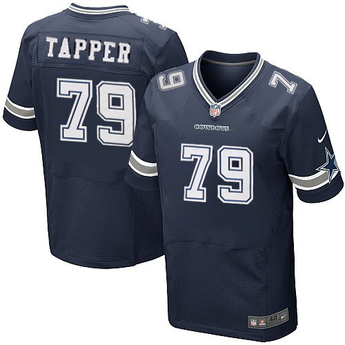 Nike Dallas Cowboys 79 Charles Tapper elite dark Blue NFL jersey