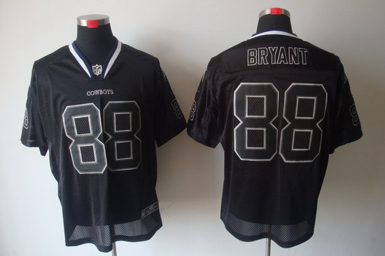 Nike Dallas Cowboys 88 Dez Bryant Elite Black NFL Lights Out Jerseys
