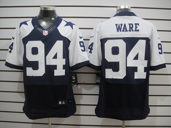 Nike Dallas Cowboys 94 DeMarcus Ware Elite Blue Thankgivings NFL Jerseys