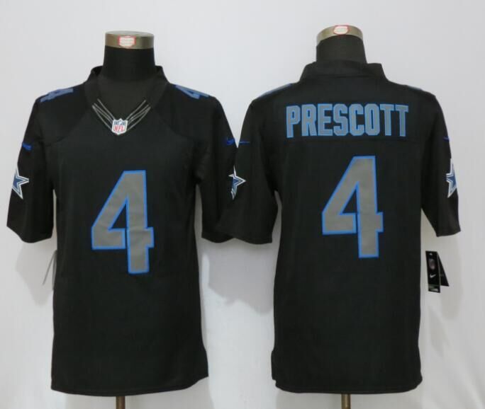 Nike Dallas cowboys 4 Prescott Impact Limited Black Jerseys