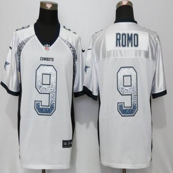 Nike Dallas cowboys 9 Romo white Drift Fashion Blue Elite nfl Jerseys