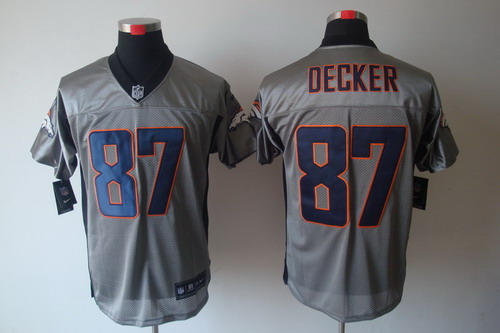 Nike Denver Broncos #87 Eric Decker Elite NFL Grey Shadow Jerseys