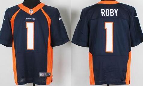 Nike Denver Broncos 1 Bradley Roby blue elite nfl Jerseys