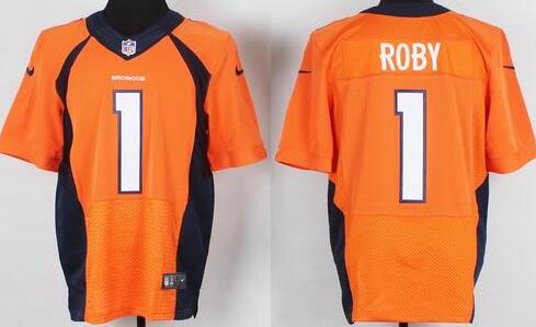 Nike Denver Broncos 1 Bradley Roby orange elite nfl Jerseys