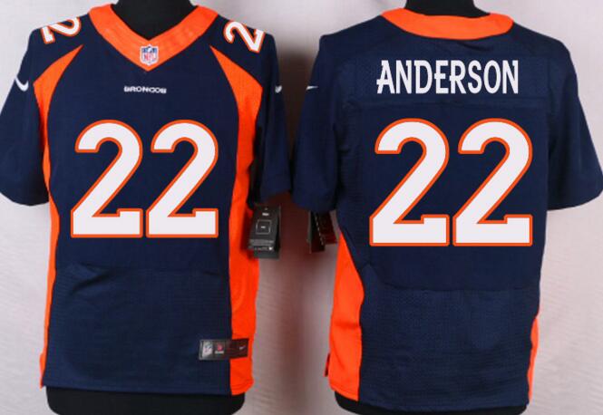 Nike Denver Broncos 22 C.J. Anderson Elite blue NFL Jerseys