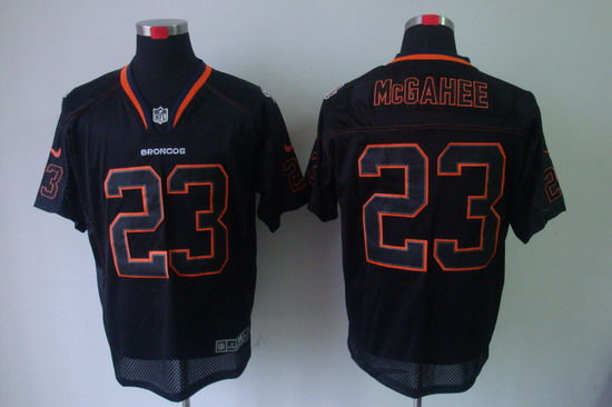 Nike Denver Broncos 23 Willis McGahee Elite Black NFL Lights Out Jerseys