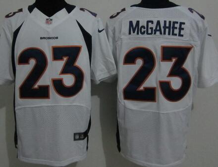 Nike Denver Broncos 23 Willis McGahee Elite White NFL Jerseys