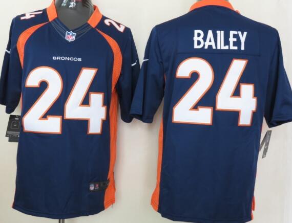 Nike Denver Broncos 24 Bailey Blue Limited Jerseys