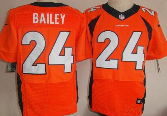 Nike Denver Broncos 24 Champ Bailey Elite Orange new NFL Jerseys