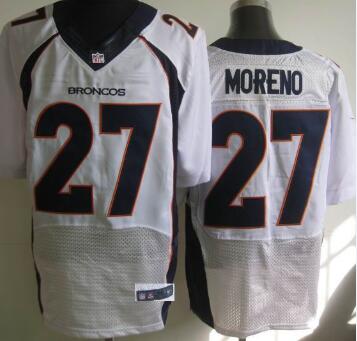 Nike Denver Broncos 27 Knowshon Moreno Elite white NFL Jerseys