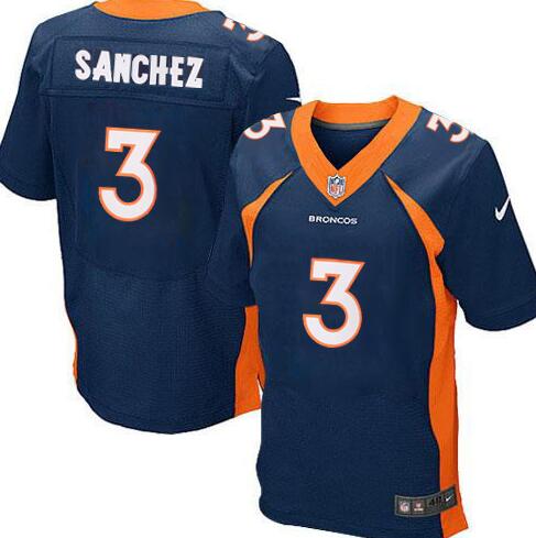 Nike Denver Broncos 3 Mark Sanchez blue elite nfl jersey