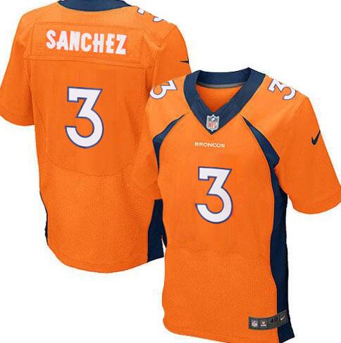 Nike Denver Broncos 3 Mark Sanchez orange elite nfl jersey