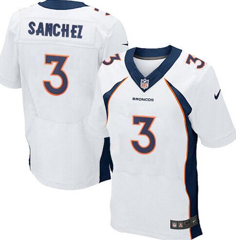 Nike Denver Broncos 3 Mark Sanchez white elite nfl jersey