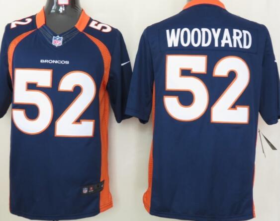 Nike Denver Broncos 52 Woodyard Blue Limited Jerseys