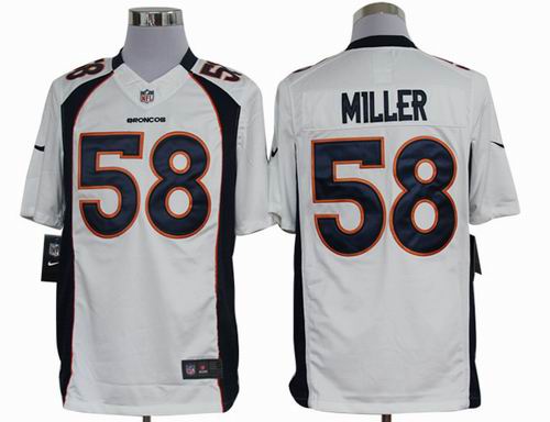 Nike Denver Broncos 58 miller white Limited Jerseys