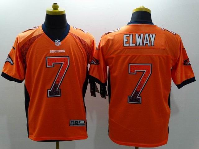 Nike Denver Broncos 7 Elway Drift Fashion orange Elite nfl Jerseys