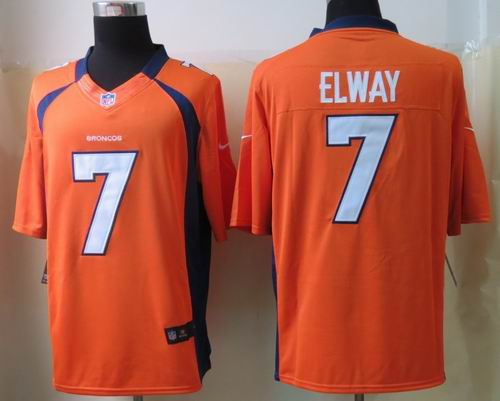 Nike Denver Broncos 7 Elway Orange Limited Jerseys