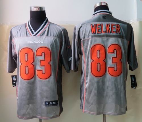 Nike Denver Broncos 83 Welker Grey Vapor Elite Jersey