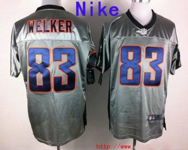 Nike Denver Broncos 83 Wes Welker Elite NFL Grey Shadow Jerseys