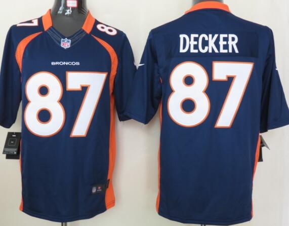 Nike Denver Broncos 87 Decker Blue Limited Jerseys