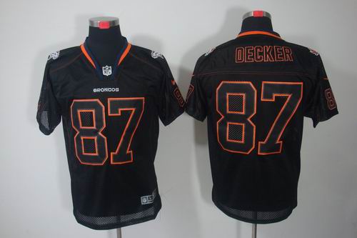 Nike Denver Broncos 87 Eric Decker Elite Black NFL Lights Out Jerseys