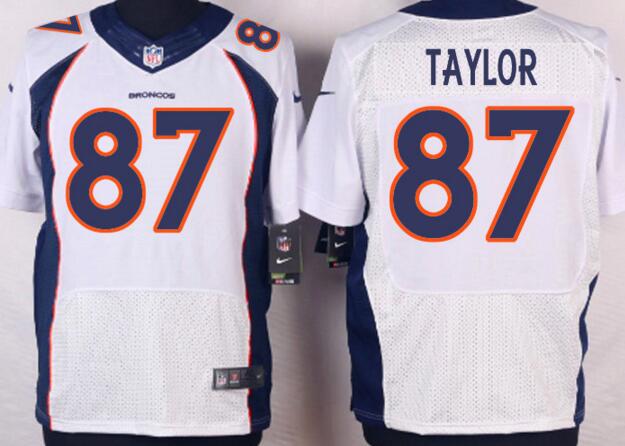 Nike Denver Broncos 87 taylor white elite NFL Jerseys