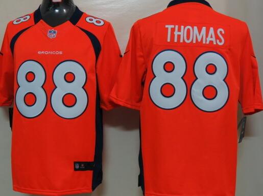 Nike Denver Broncos 88 Thomas Orange Limited Jerseys