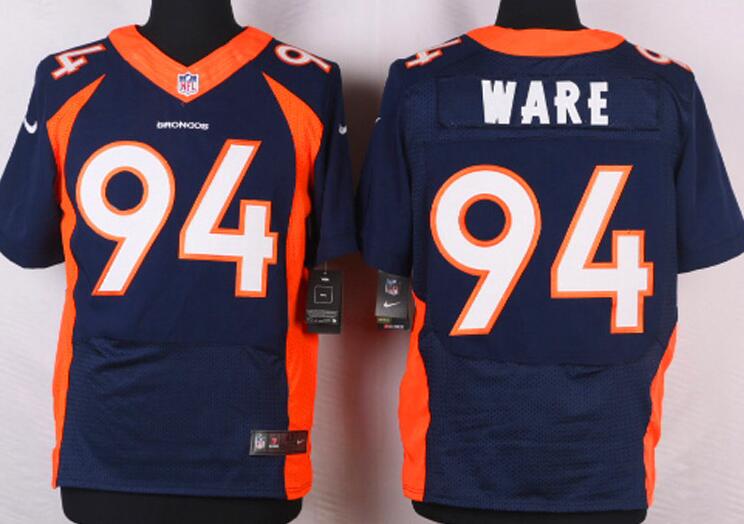 Nike Denver Broncos 94 Ware NFL Blue elite Jerseys