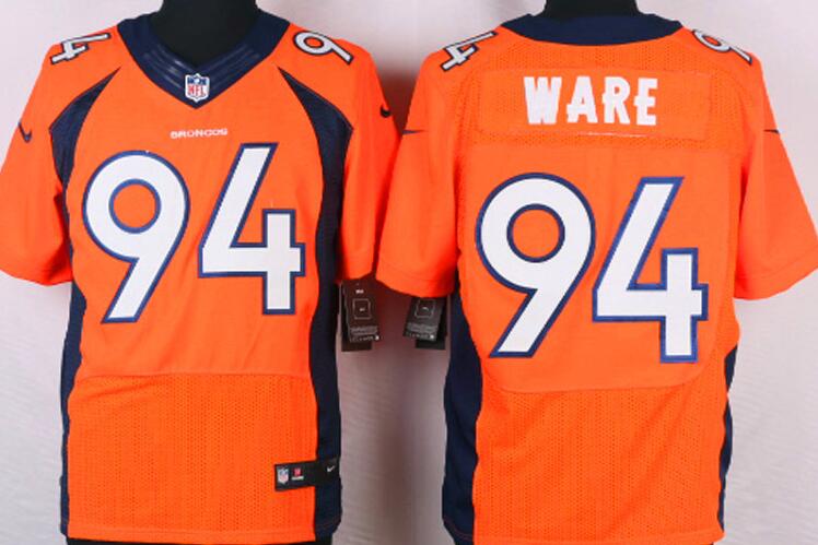 Nike Denver Broncos 94 Ware NFL Orange elite Jerseys