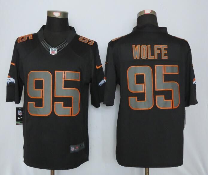 Nike Denver Broncos 95 Wolfe Impact Limited Black Jerseys