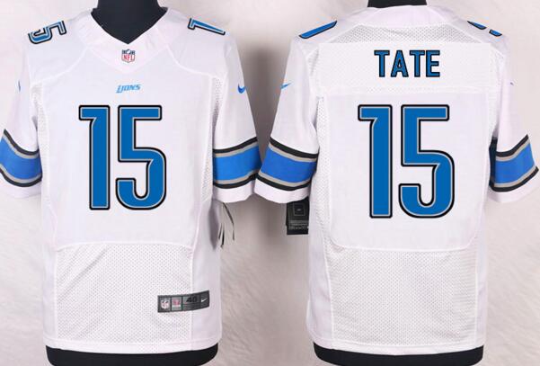 Nike Detroit Lions 15 Golden Tate white Alternate NFL elite Jerseys