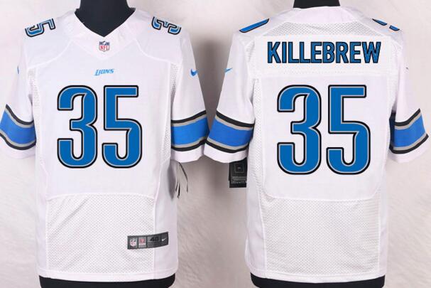 Nike Detroit Lions 35 killebrew white Alternate NFL Elite Jerseys