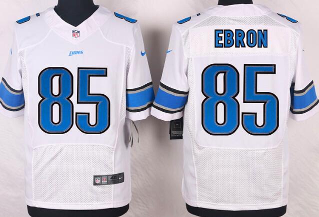 Nike Detroit Lions 85 Eric Ebron Elite White NFL Jerseys