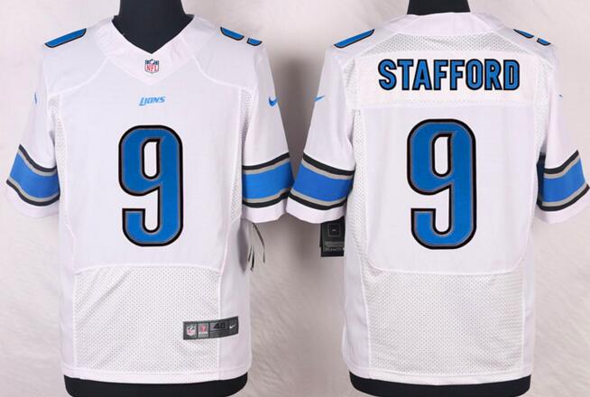 Nike Detroit Lions 9 Matthew Stafford Elite White NFL Jerseys