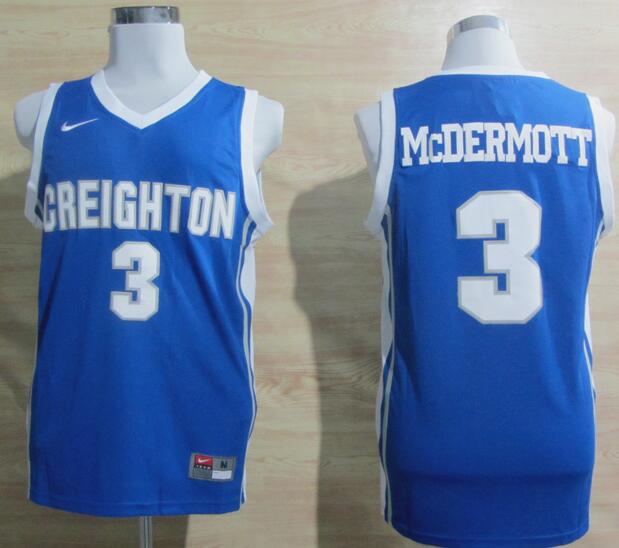 Nike Doug McDermott Creighton Bluejays #3 NCAA Blue College Basketball Jerseys