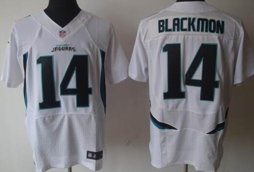 Nike Elite Jacksonville Jaguars 14 Justin Blackmon White NFL Jerseys