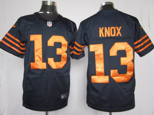 Nike Game Chicago Bears Johnny Knox 13 Dark Blue NFL Jerseys