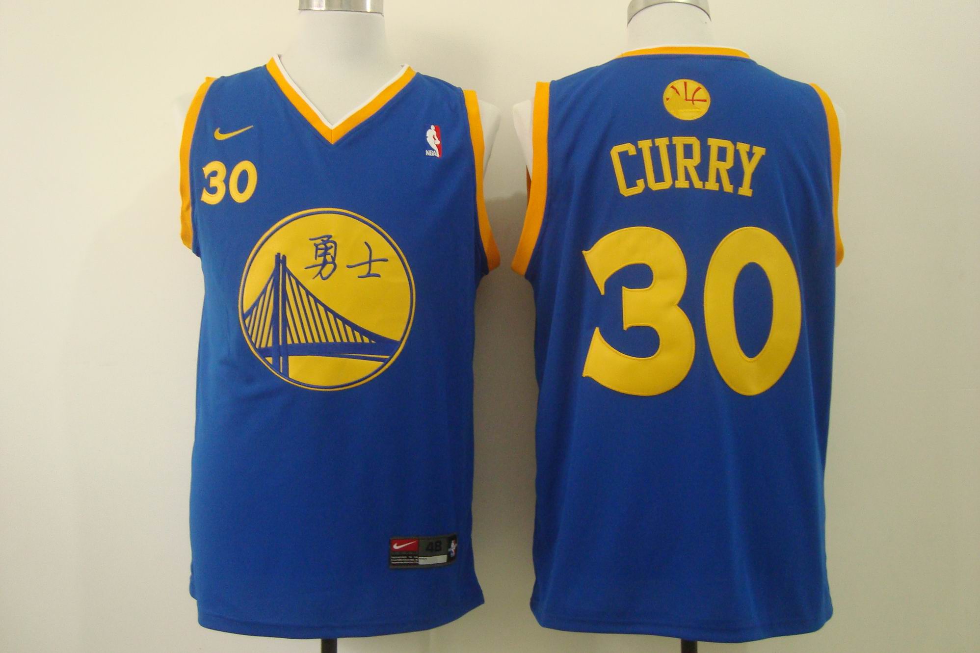 Nike Golden State Warriors 30 Stephen Curry blue men nba basketball jerseys