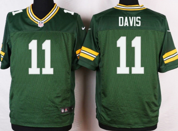 Nike Green Bay Packers 11 Davis Green men elite NFL football Jerseys