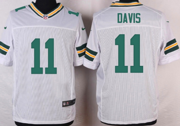 Nike Green Bay Packers 11 Davis white men elite NFL football Jerseys