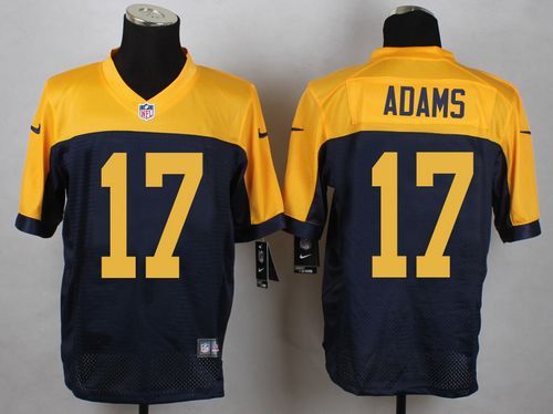 Nike Green Bay Packers 17 Adams blue yellow Elite NFL Jerseys